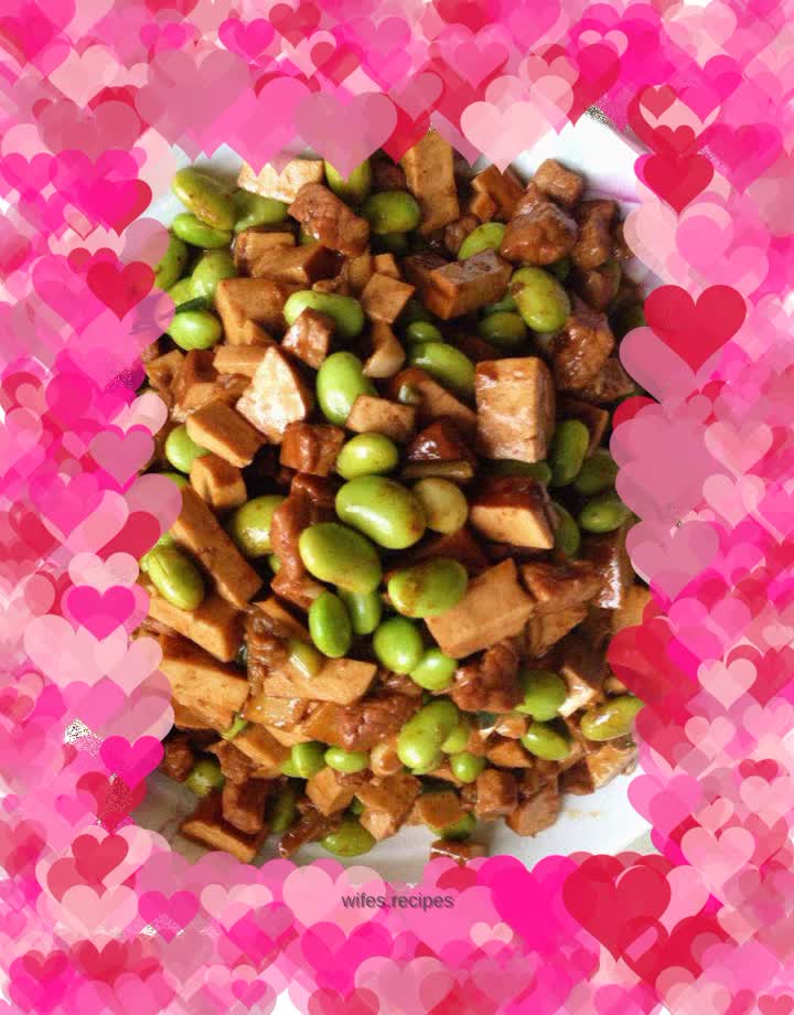 Stir-fried dried edamame