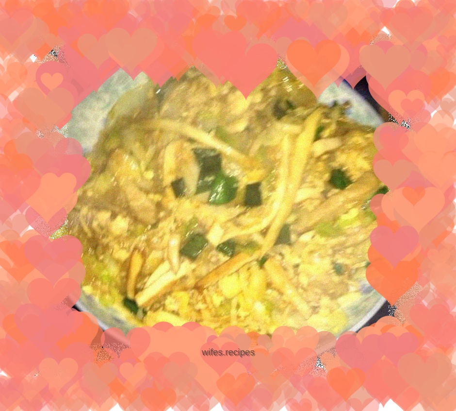 Fried mochi with eggs