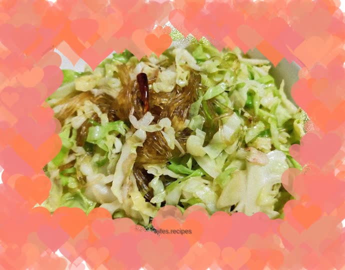 Spicy vermicelli and cabbage