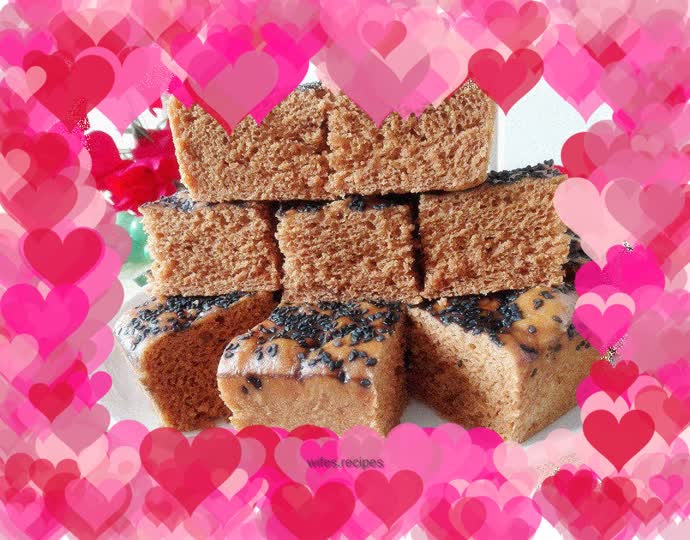 Carrot juice brown sugar cake (one fermentation)