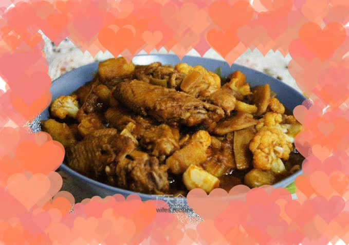 Potato stewed chicken wings