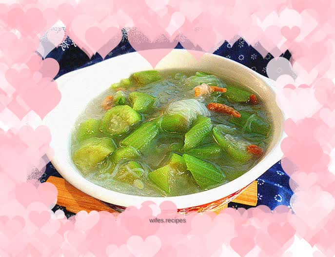 Stewed Loofah with Dried Rice Vermicelli