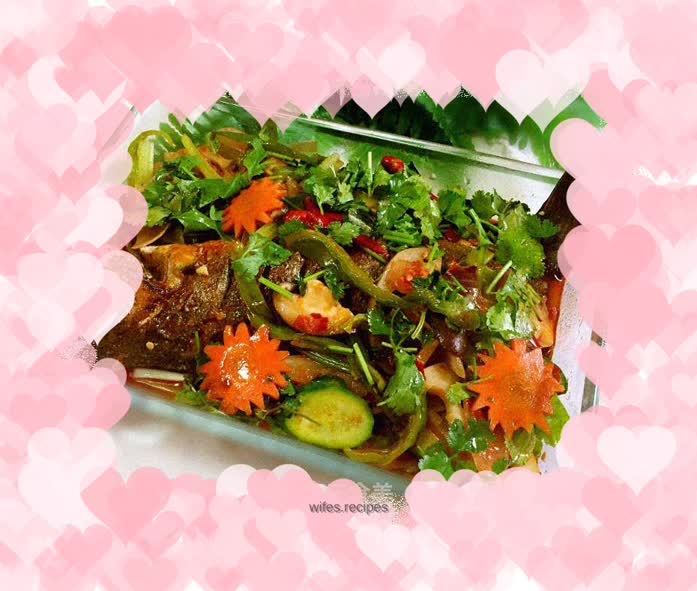 Home-cooked grilled fish