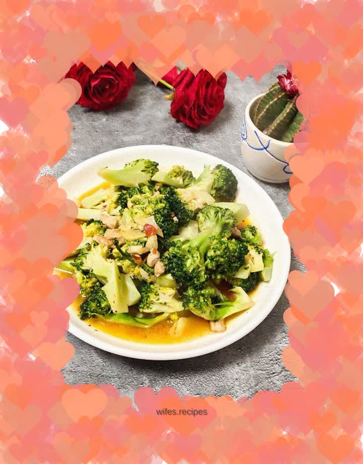 Pork slices with broccoli