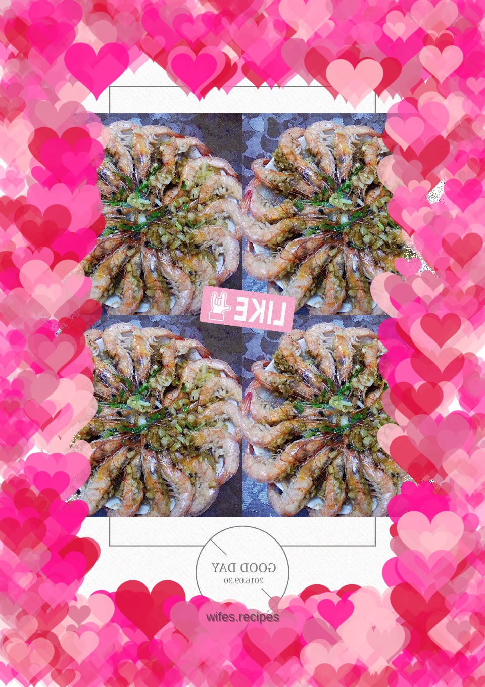 Steamed shrimp with garlic vermicelli