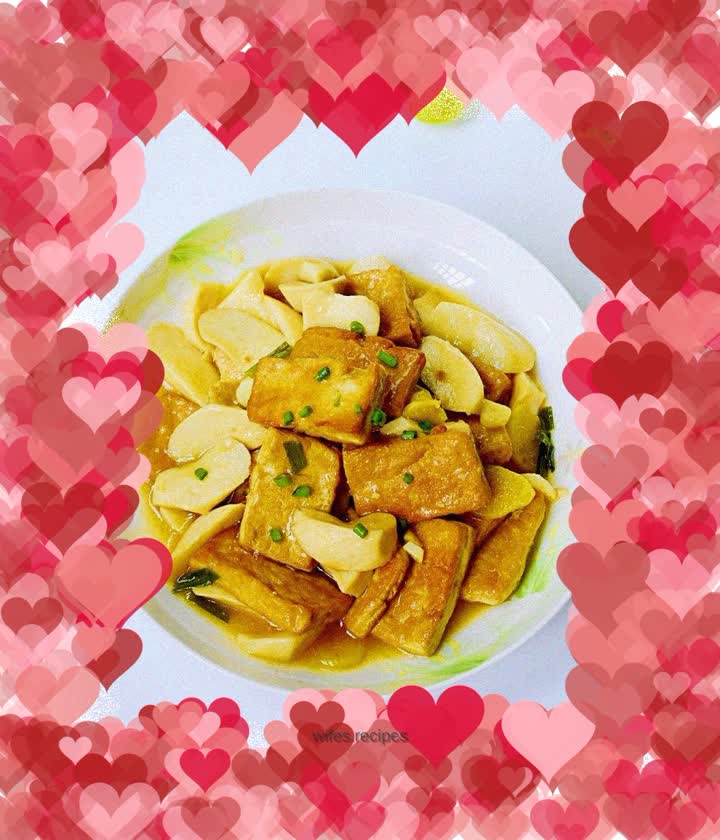 Mushroom braised tofu