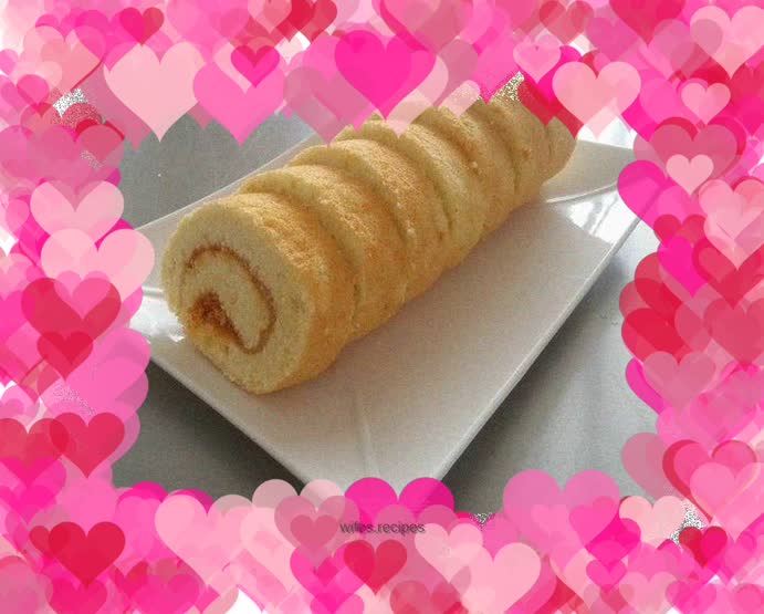 Meat floss cake roll