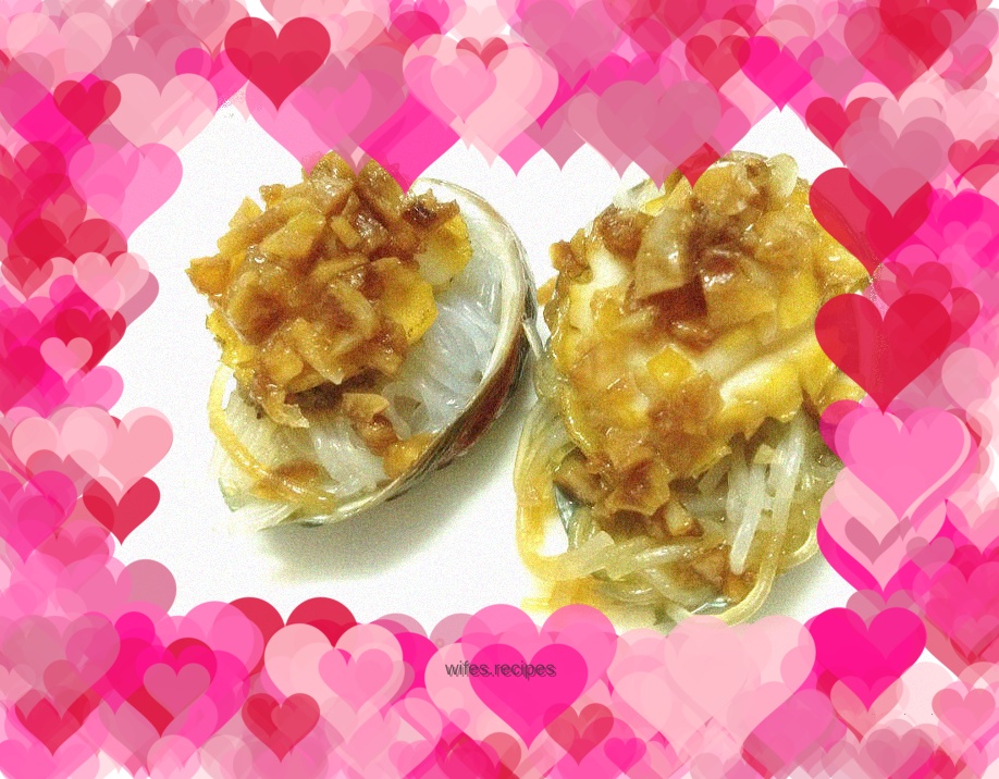 Abalone with garlic vermicelli