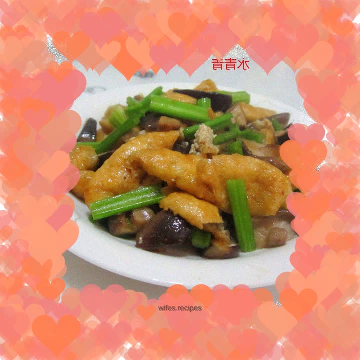 Grilled mushrooms with fried tofu