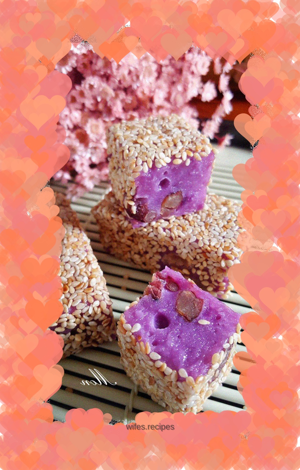 Purple sweet potato milk honey strips