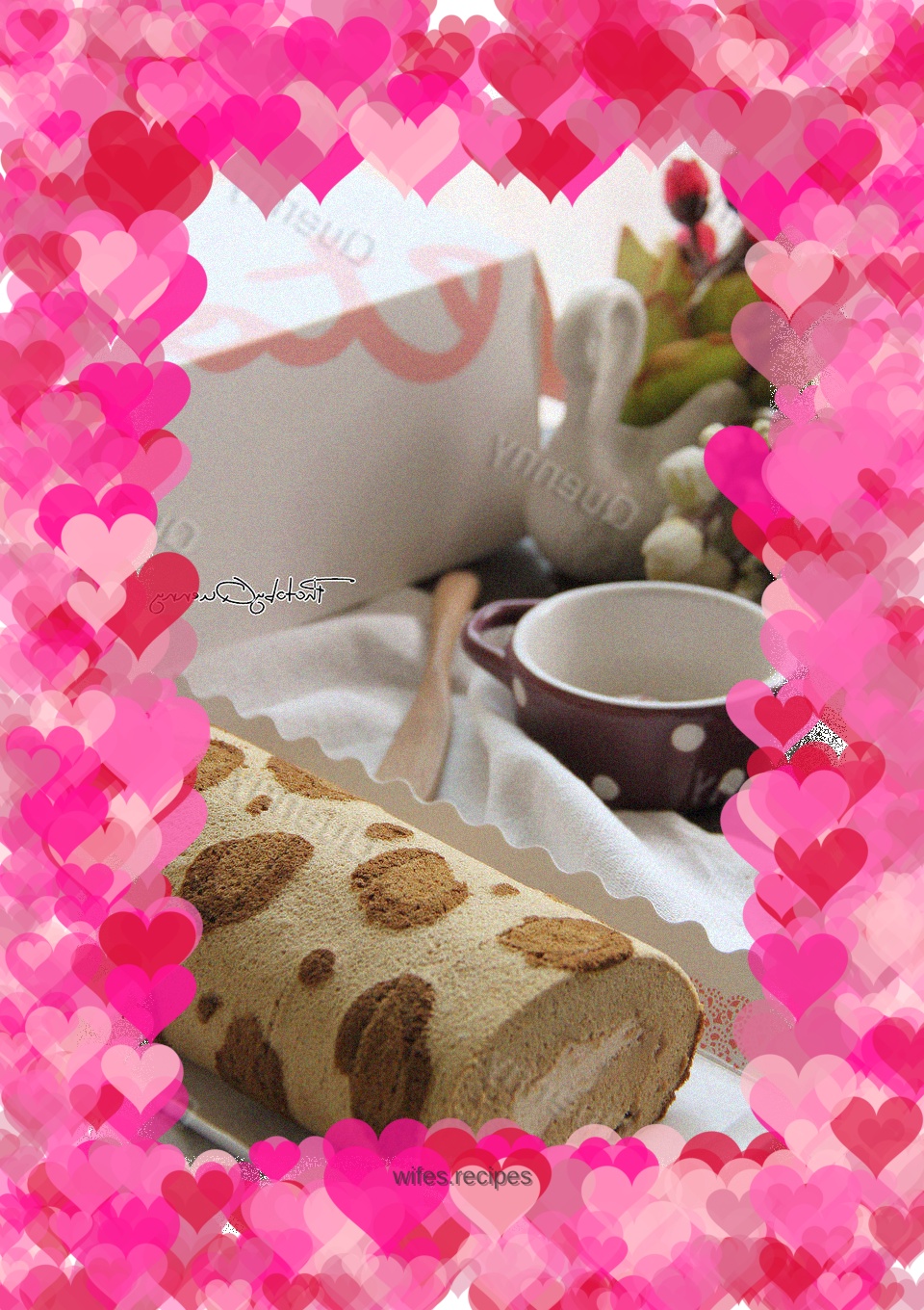 Leopard print cake roll