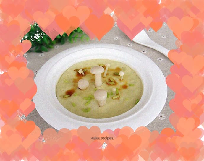 Steamed eggs with assorted mushrooms