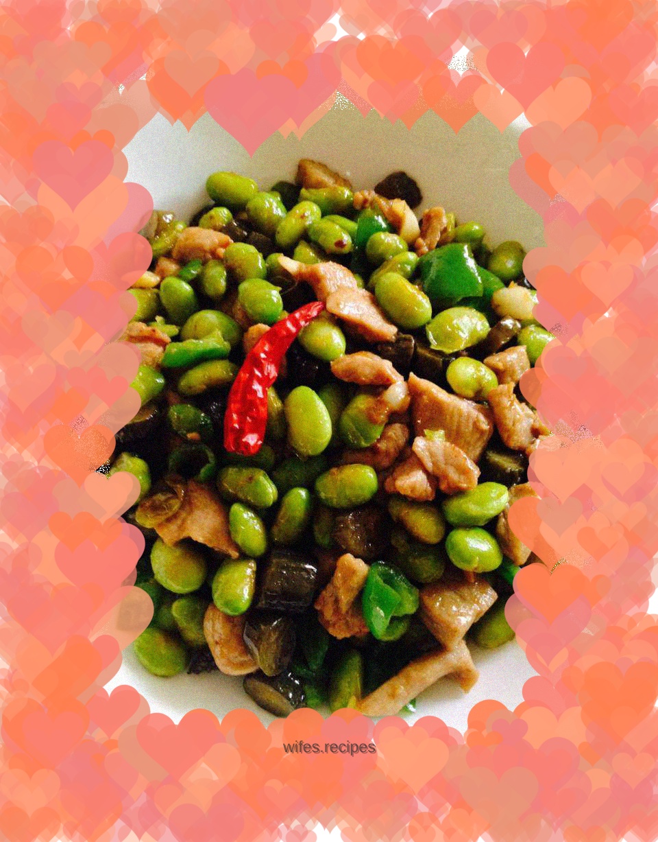 Pickled cucumber and edamame