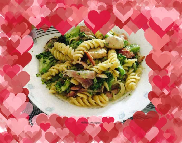 Creamy Mushroom and Bacon Pasta