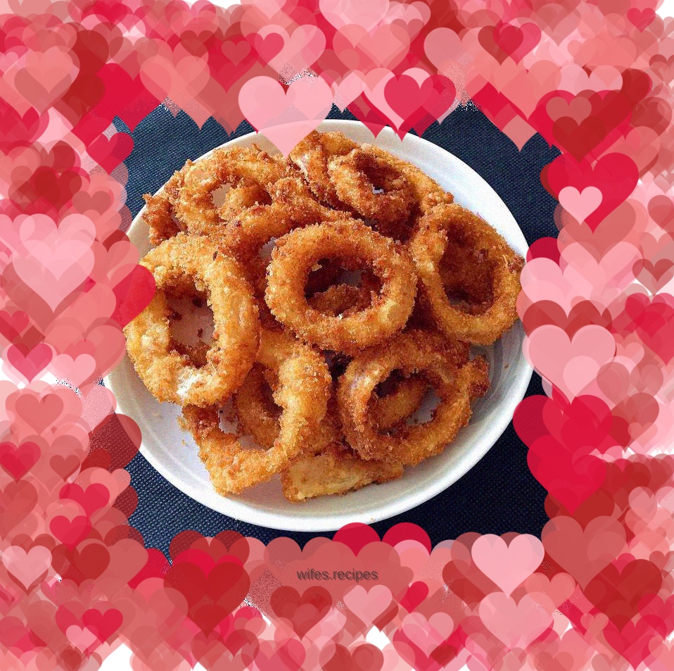 Crispy fried squid rings