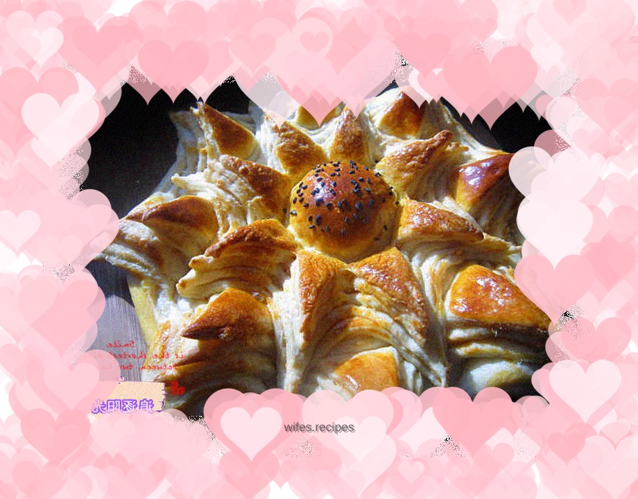 Amazing--Salad meat floss flower bread