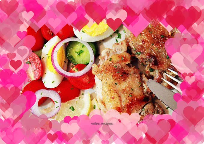 Black pepper lemon fried chicken steak