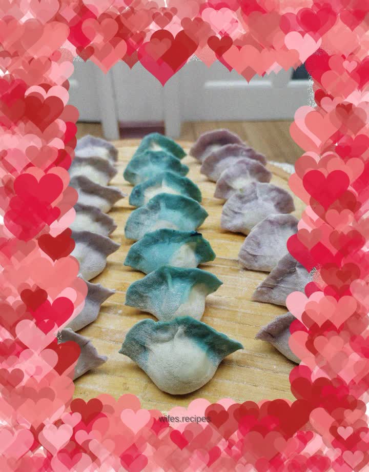 Colorful Three Fresh Dumplings