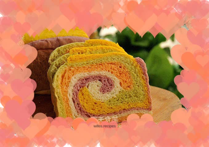 Colorful vegetable toast