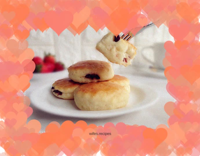 Cranberry whipped cream soft bread