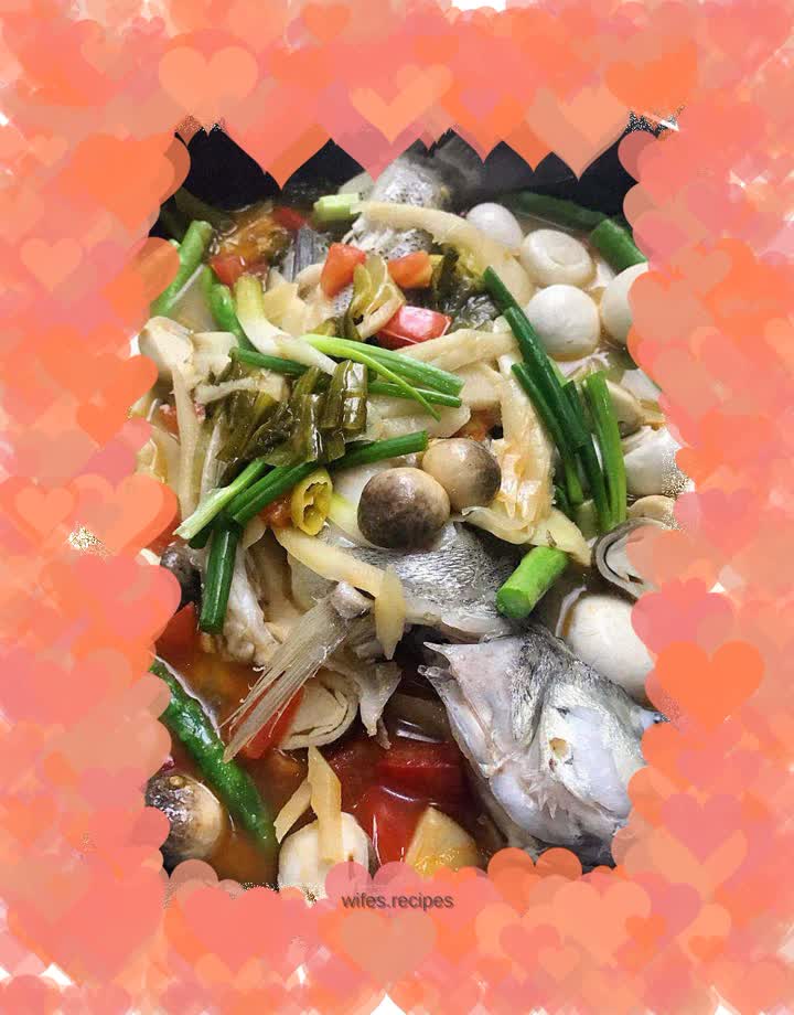 Private house delicious sour bamboo shoot fish