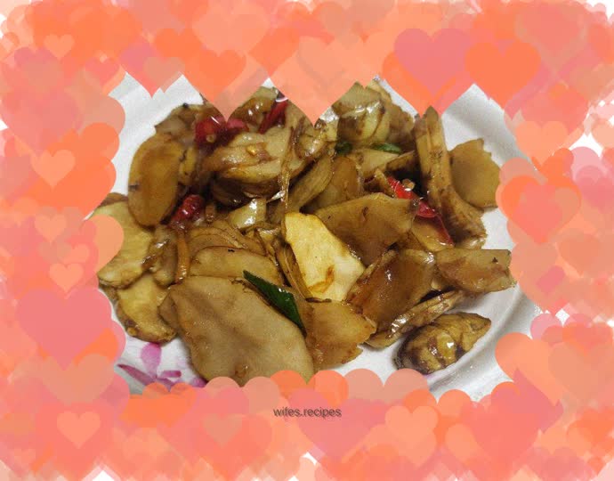 Vegetarian fried Jerusalem artichoke