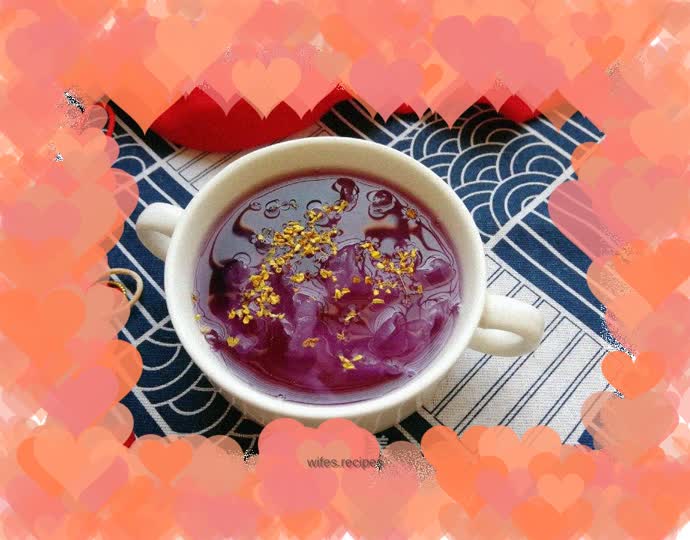 Purple sweet potato and white fungus syrup