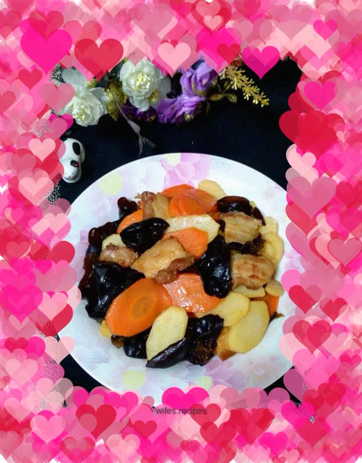 Stir-fried yam and fungus