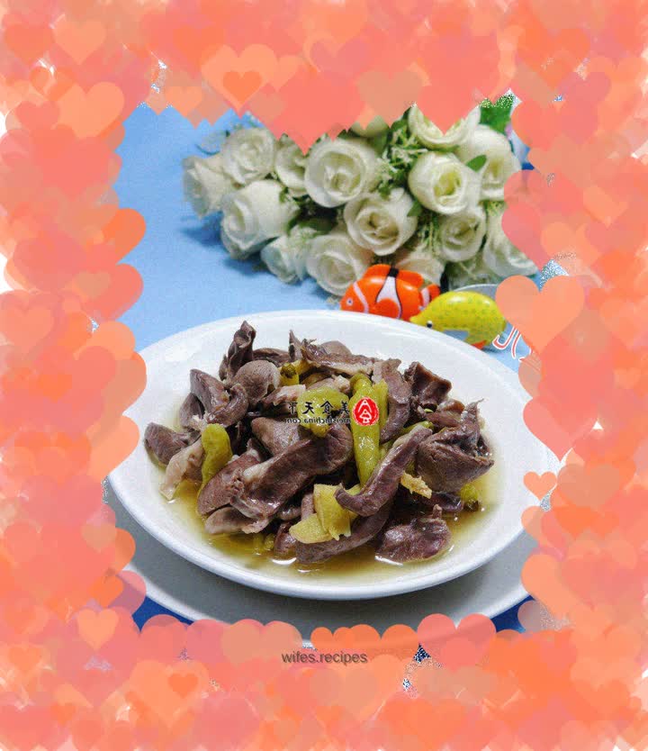 Spicy stir-fried pig heart with millet