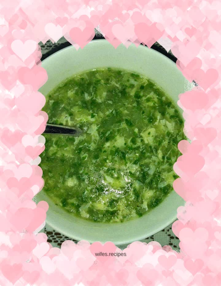 Chopped black cabbage soup