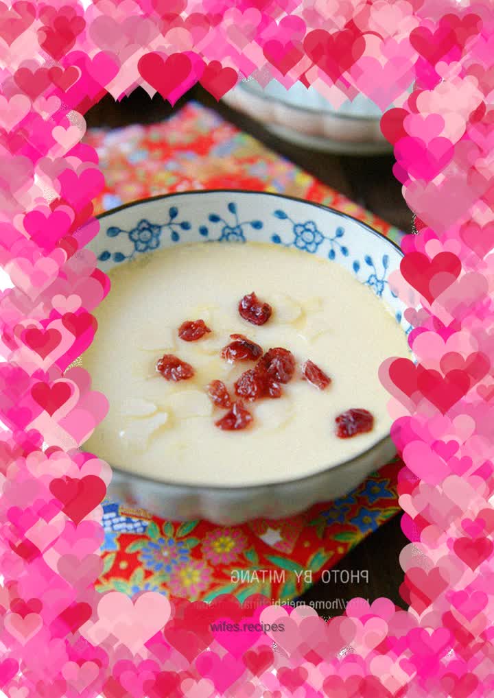 Steamed cheese with sugar