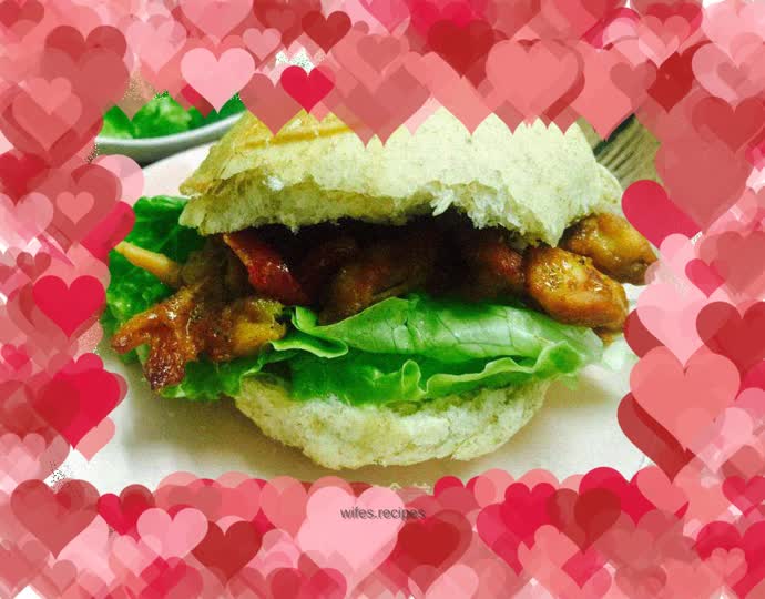 Sugar-free Whole Wheat BBQ Pork Chicken Leg Burger