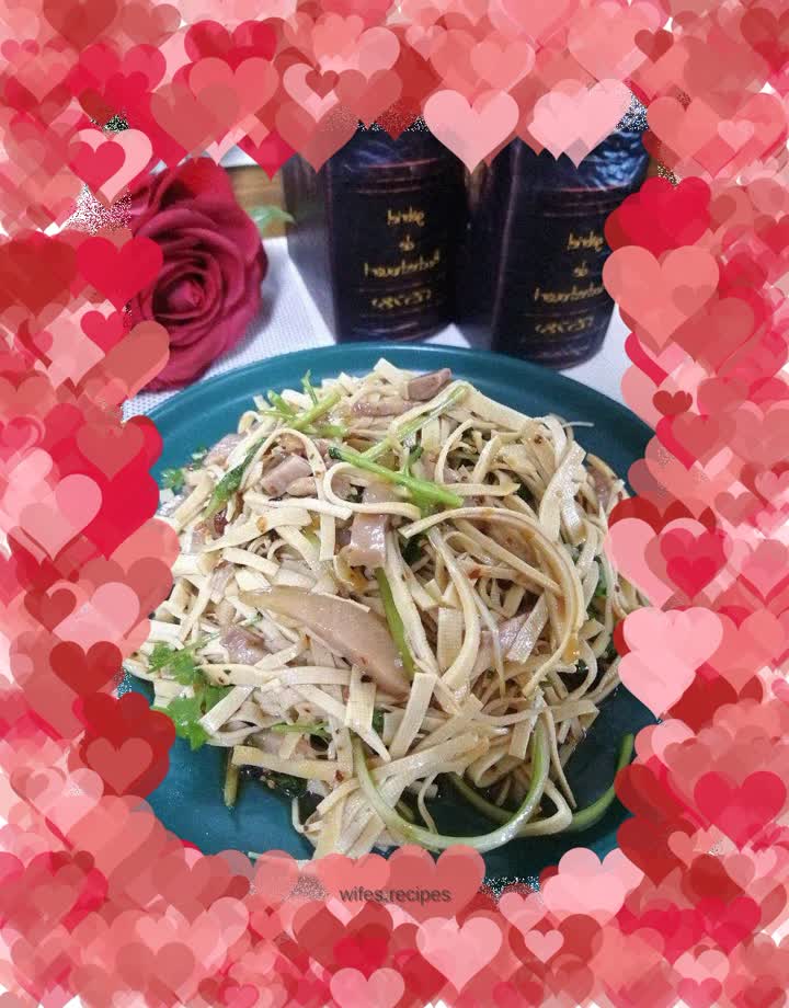 Pork head meat mixed with bean curd