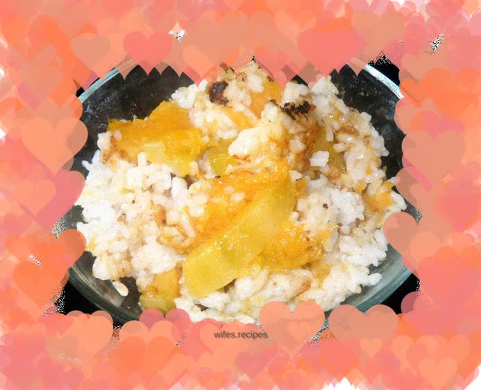 Pumpkin braised rice