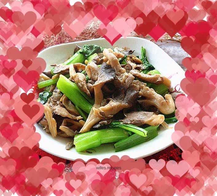 Stir-fried Choy Sum with Oyster Mushrooms