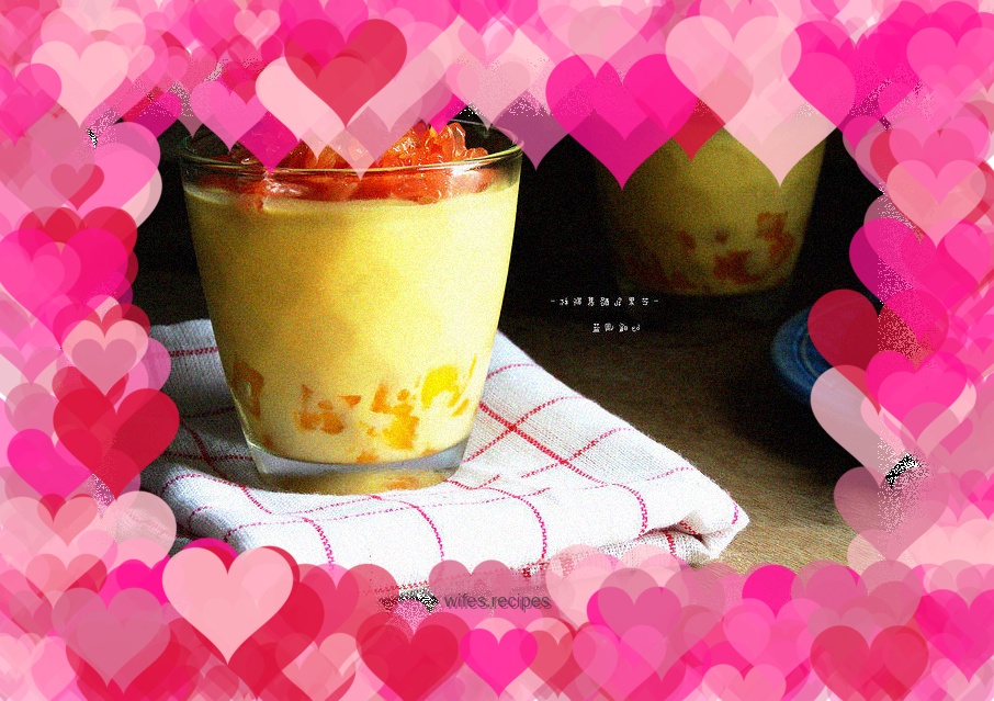 Mango cheese mousse cup