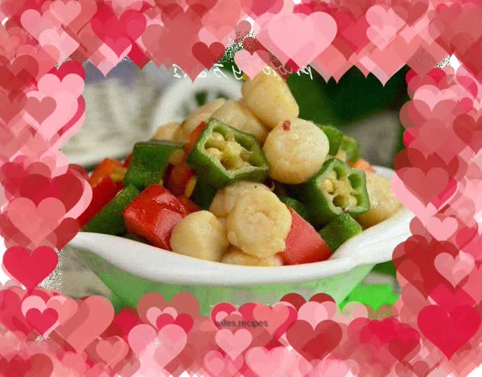 Fried Okra with Scallops