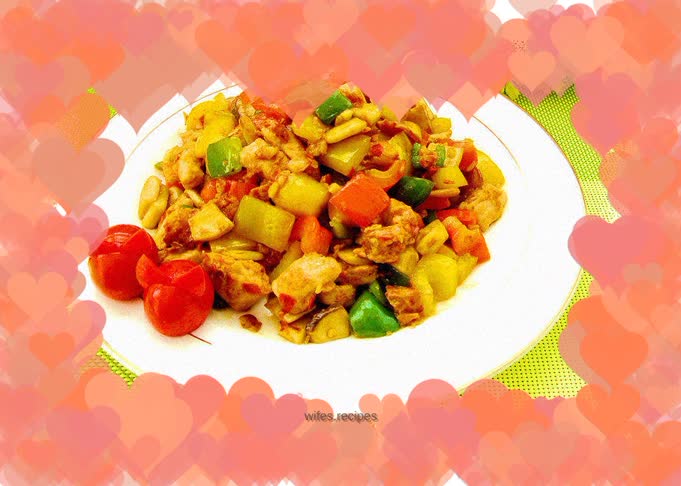 Colorful meat slices