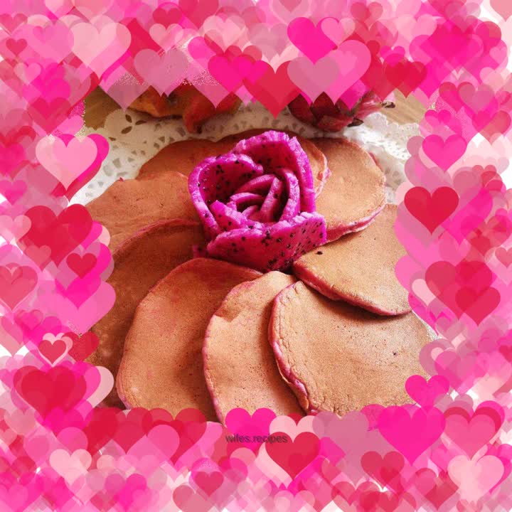 Dragon fruit waffles