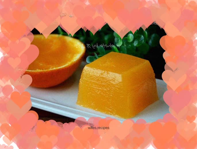 Pure orange juice jelly