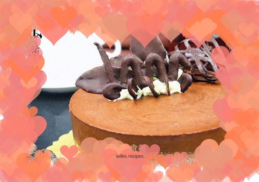 Two-color chocolate mousse