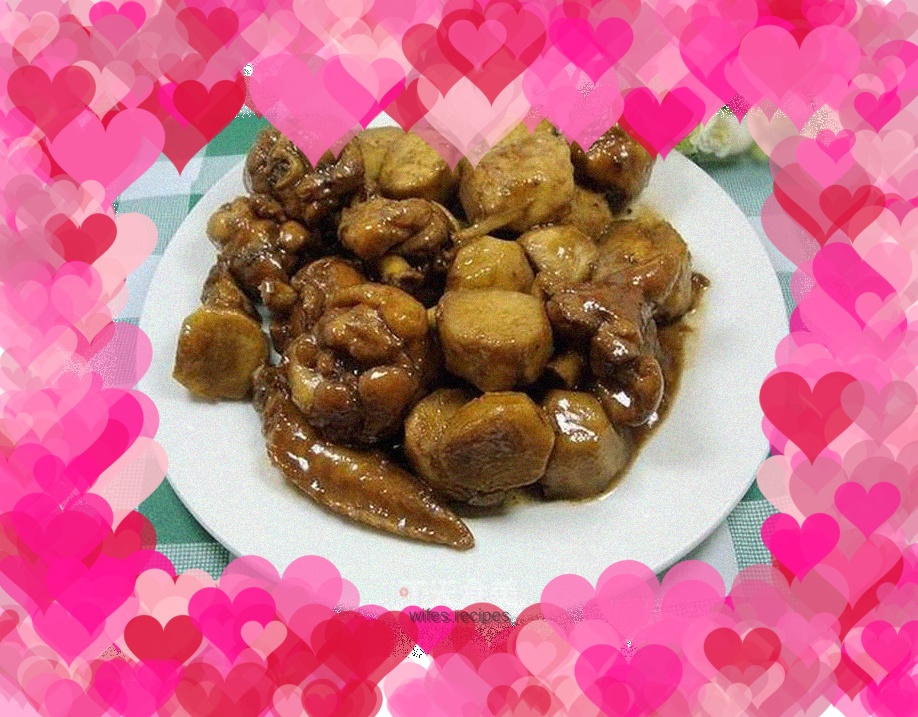 Chicken roasted with taro