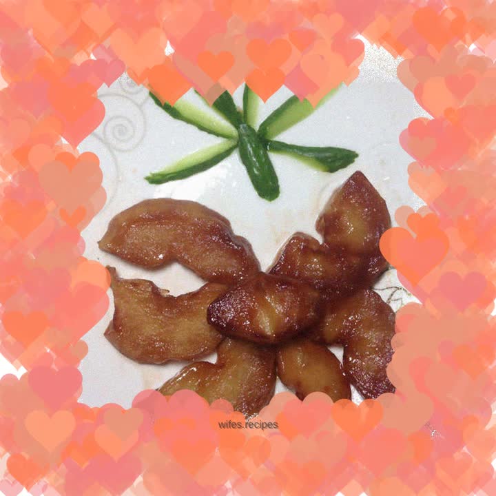 Red wine baked apples