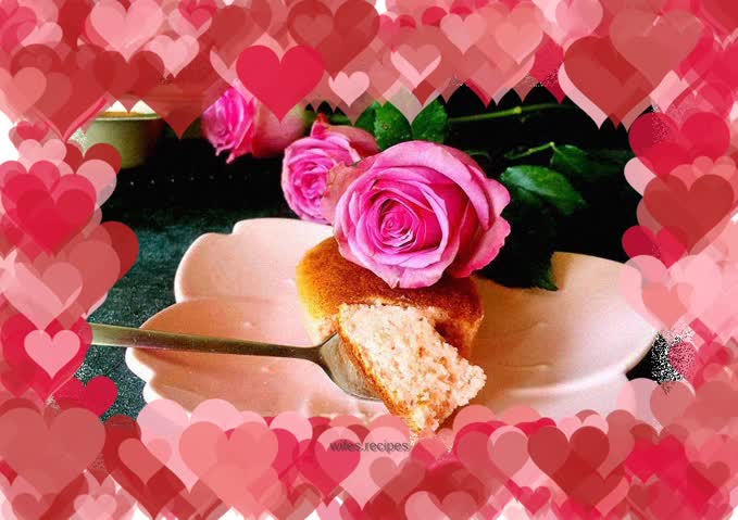 Rose half-cooked cheesecake