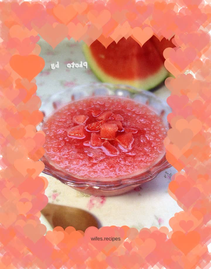 Refreshing and quenching thirst----watermelon sago