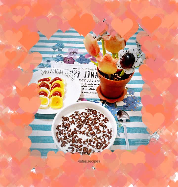 Flower pot breakfast to start a beautiful day~~