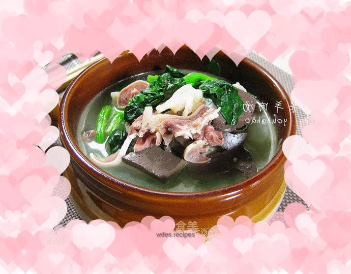 Spinach and mutton soup