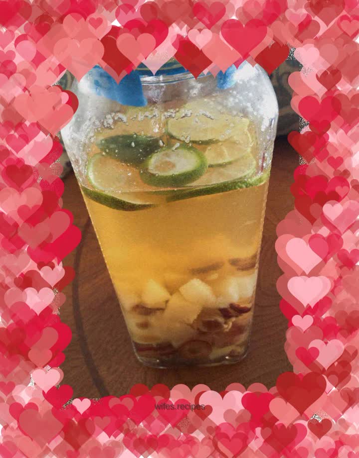 Warm winter health-preserving fruit wood tea - lemon pear, longan and red date tea