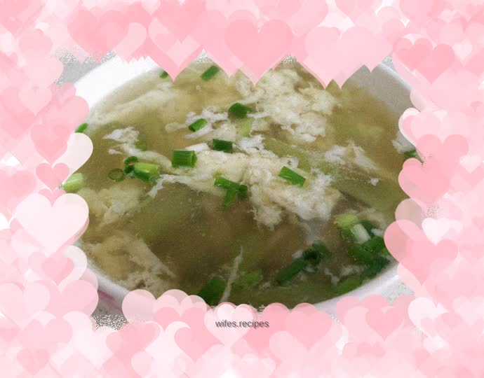 Luffa and egg soup