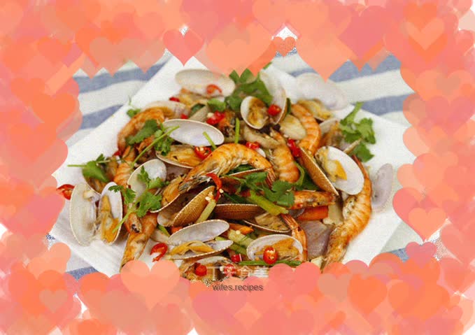 How to make grilled clams with prawns